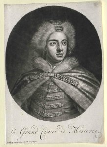 Peter I the Grean in Russian costume (engraving) 03