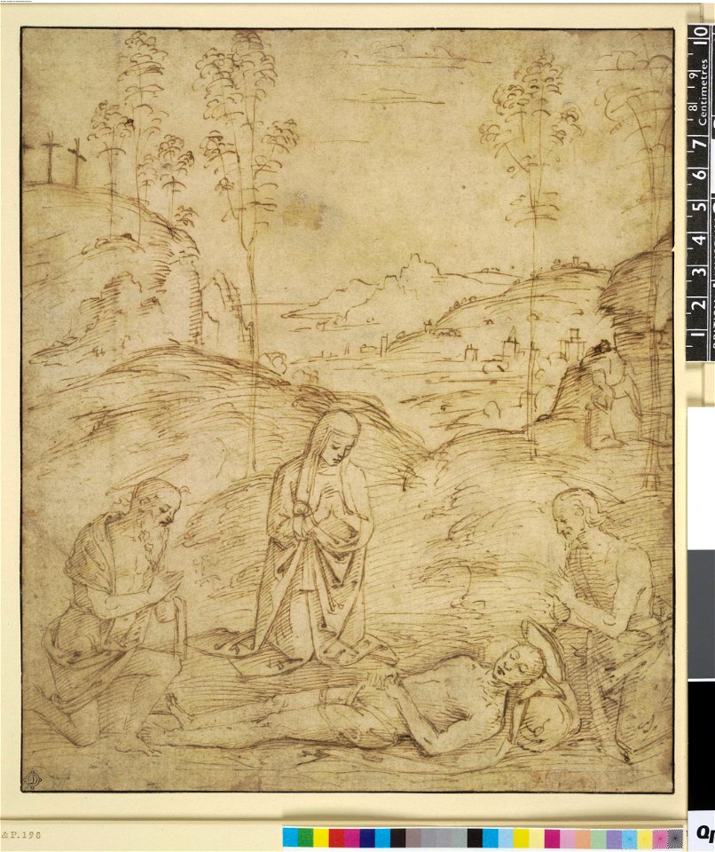 Perugino - CircleSchool of - The Lamentation over the body of Christ, 1875,0612.7