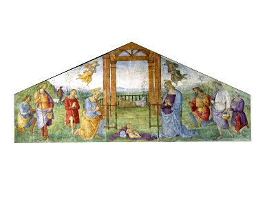 Perugino - The Nativity The Virgin, St Joseph and the Shepherds Adoring the Infant Christ, 1522-1523, 7856-1862