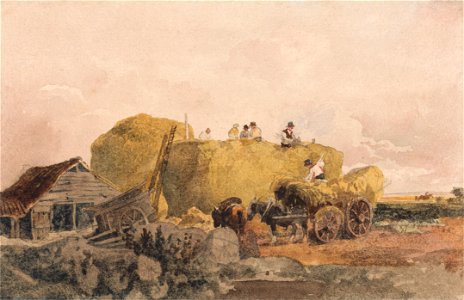 Peter DeWint - Building a Hayrick - Google Art Project (2411017)