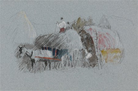 Peter DeWint - Building a Stack (Study for Carrying Hay) - Google Art Project