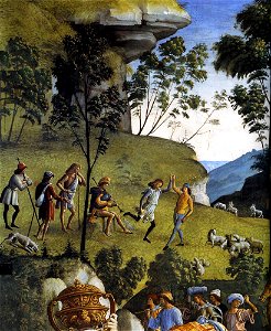 Perugino, Viaggio di Mosè in Egitto 05