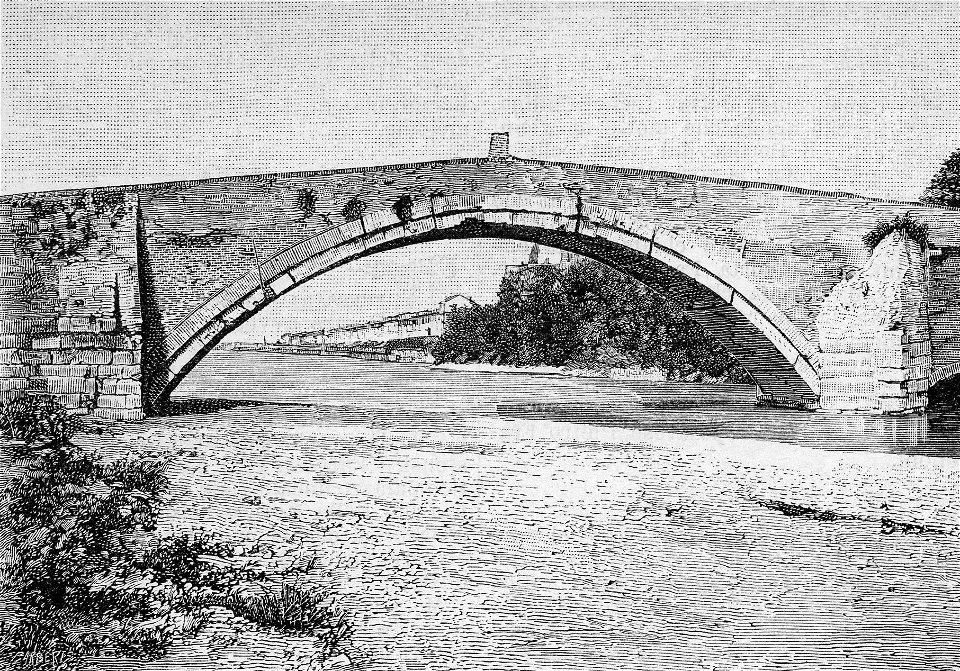 Pesaro – Ponte sul fiume Foglia (xilografia)