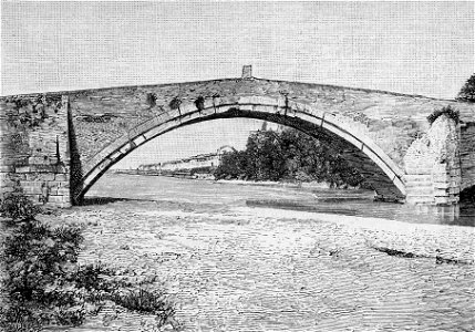 Pesaro – Ponte sul fiume Foglia (xilografia)