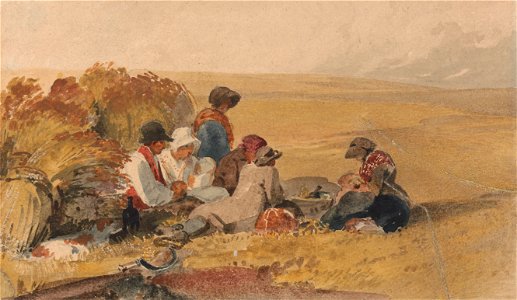 Peter DeWint - The Harvesters - Google Art Project
