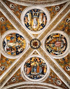 Perugino, volta stanza incendio di borgo 01