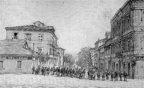 Pescara – Via delle Acacie (xilografia)