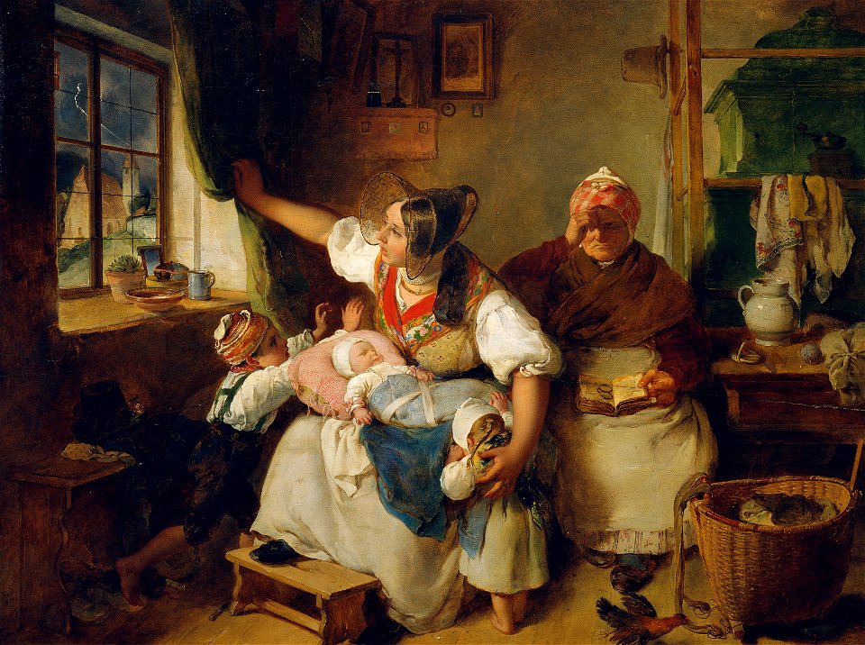 Peter Fendi - Das Gewitter - 1374 - Österreichische Galerie Belvedere
