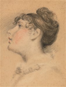 Peter DeWint - Head of a Girl- Probably a Study of Mrs. De Wint - Google Art Project. Free illustration for personal and commercial use.