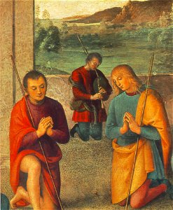Perugino, nativity, collegio del cambio 02. Free illustration for personal and commercial use.