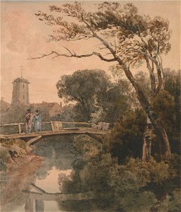 Peter DeWint - The Old Bridge - Google Art Project