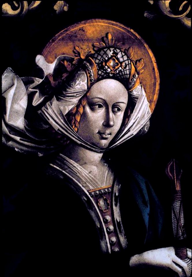 Peter Hemmel Von Andlau - St Catherine (detail) - WGA11366