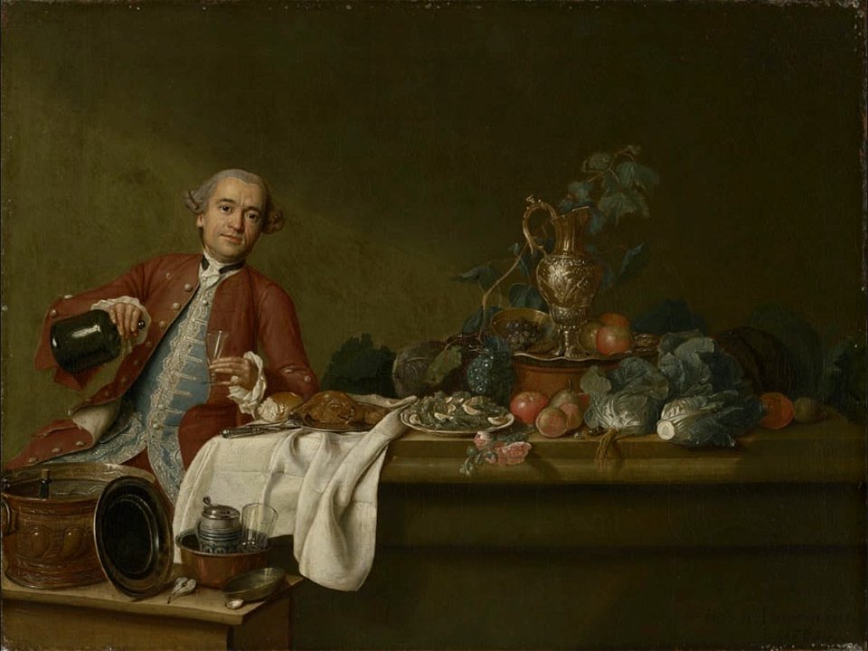 Peter Jacob Horemans - Stillleben mit vornehmem Herrn - 2985 - Bavarian State Painting Collections