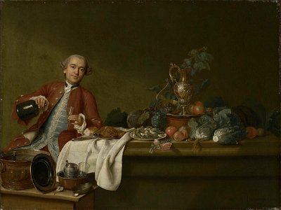Peter Jacob Horemans - Stillleben mit vornehmem Herrn - 2985 - Bavarian State Painting Collections