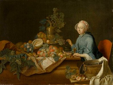 Peter Jacob Horemans - Früchtestillleben mit weiblicher Figur - 2946 - Bavarian State Painting Collections