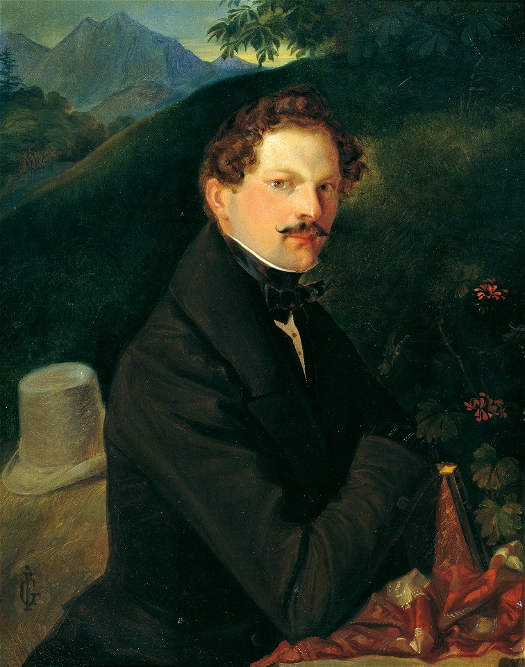 Peter Johann Nepomuk Geiger - Herrenbildnis in Landschaft - 5601 - Österreichische Galerie Belvedere