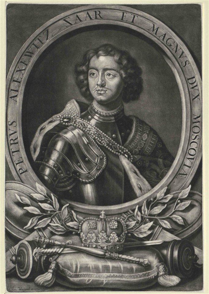 Peter I after Kneller (engraving) 01