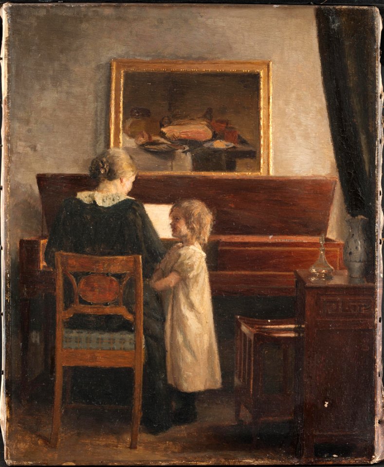 Peter Ilsted - Ved klaveret - 1876-1898 - Statens Museum for Kunst - KMS1573