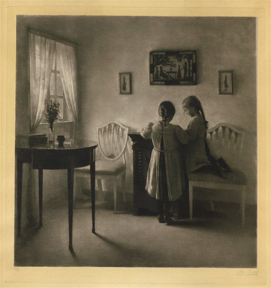 Peter Ilsted Zwei spielende kleine Mädchen