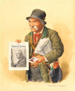 Peter Krämer II Zeitungsverkäufer 1910