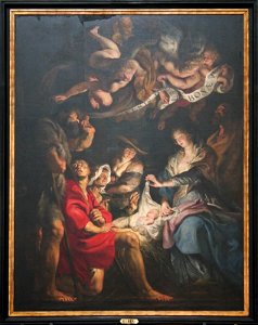 Peter Paul Rubens - De aanbidding van de herders. Free illustration for personal and commercial use.
