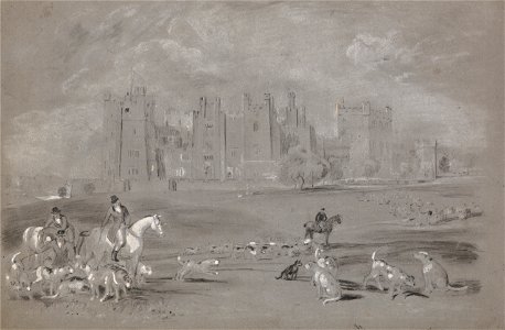 Peter DeWint - A Meet in the grounds of Raby Castle - Google Art Project