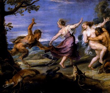 Peter Paul Rubens - Diana and her Nymphs Surprised by the Fauns (detail) - WGA20319. Free illustration for personal and commercial use.