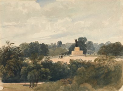 Peter DeWint - Achilles Statue, Hyde Park, London - Google Art Project