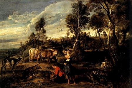 Peter Paul Rubens - Farm at Laken - WGA20396. Free illustration for personal and commercial use.