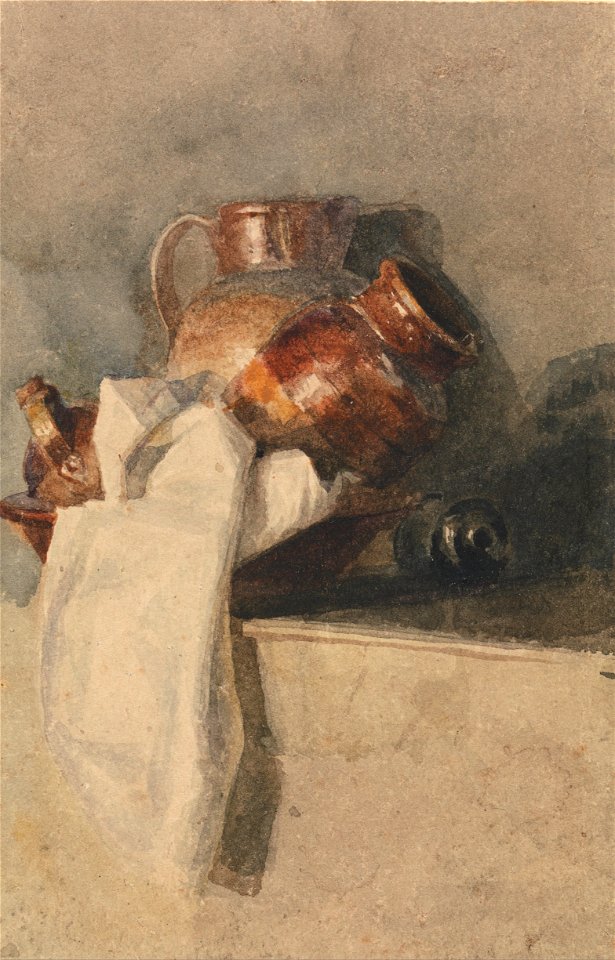 Peter DeWint - Still Life with Pitchers on a Shelf - Google Art Project