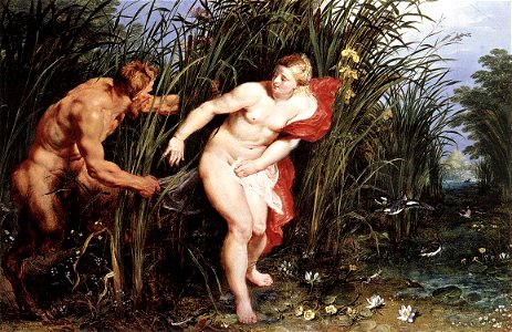 Peter Paul Rubens - Pan and Syrinx - WGA20301. Free illustration for personal and commercial use.