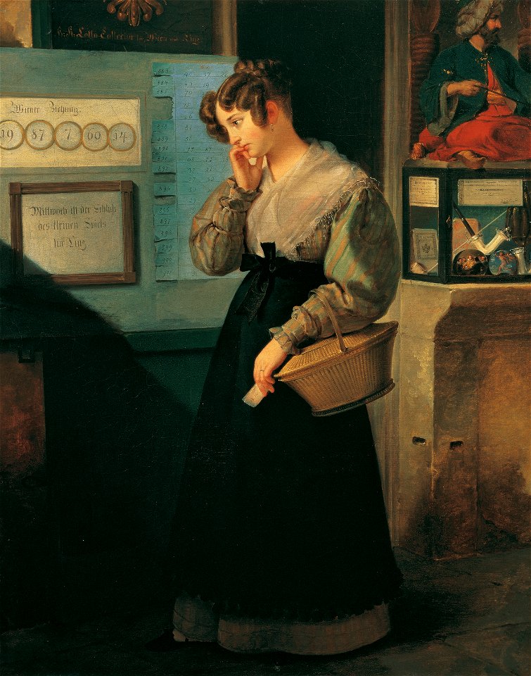 Peter Fendi - Mädchen vor dem Lotteriegewölbe - 2177 - Kunsthistorisches Museum