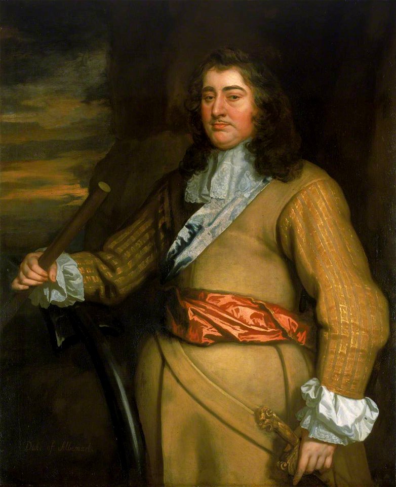 Peter Lely (1618-1680) - Flagmen of Lowestoft, George Monck (1608–1670), 1st Duke of Albemarle - BHC2508 - Royal Museums Greenwich