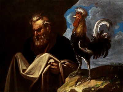 Peter Jan Brandl (attr) Petrus mit dem Hahn