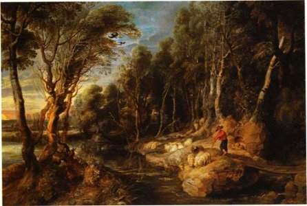 Peter Paul Rubens - Landschap met herder en schapen in een bos - NG2924 - National Gallery