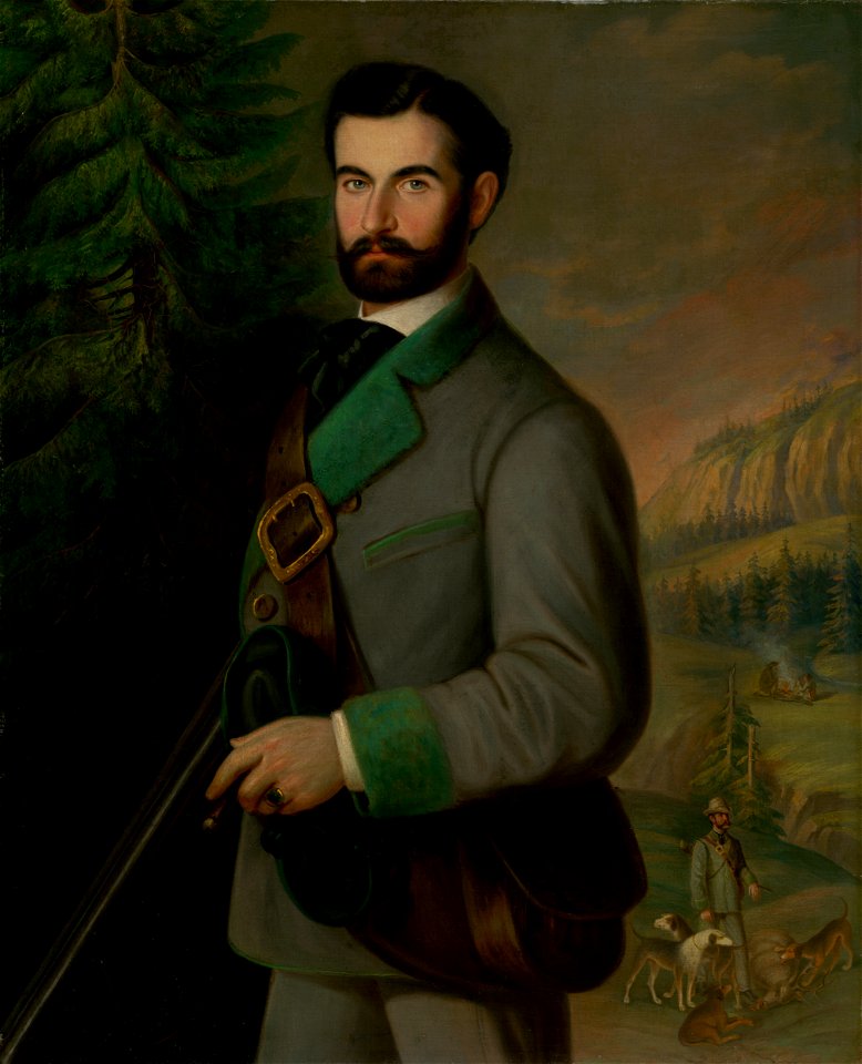 Peter Michal Bohúň - Podobizeň Zoltána Zmeškala v poľovníckom úbore - O 1774 - Slovak National Gallery