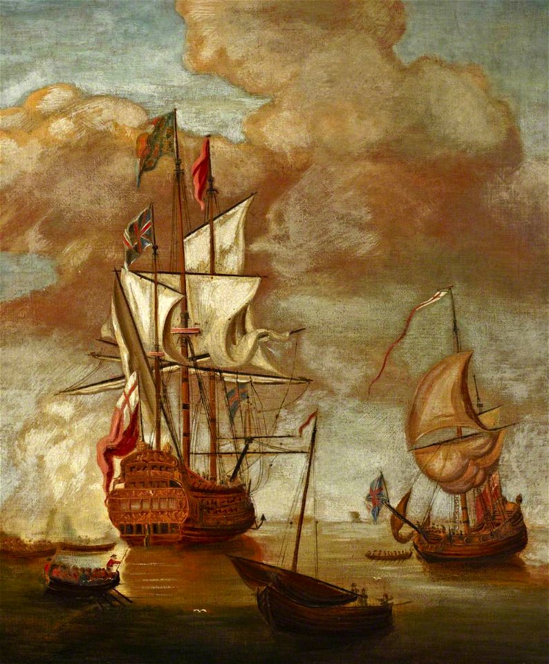 Peter Monamy (1681-1749) - HMS 'Sovereign of the Seas' - BHC4223 - Royal Museums Greenwich