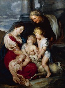 Peter Paul Rubens - The Virgin and Child with Saint Elizabeth and Saint John the Baptist, 1618. Free illustration for personal and commercial use.