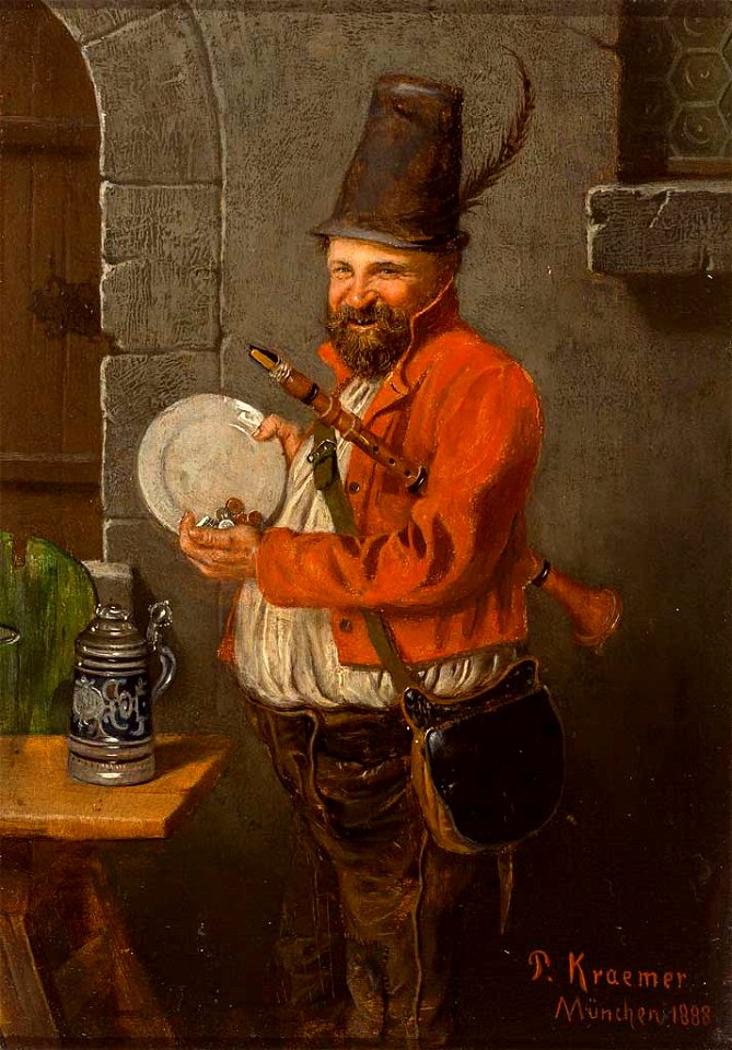 Peter Krämer II Lachender Klarinettist 1888
