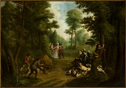 Peter Jacob Horemans - Hunting a wild boar - M.Ob.542 MNW - National Museum in Warsaw