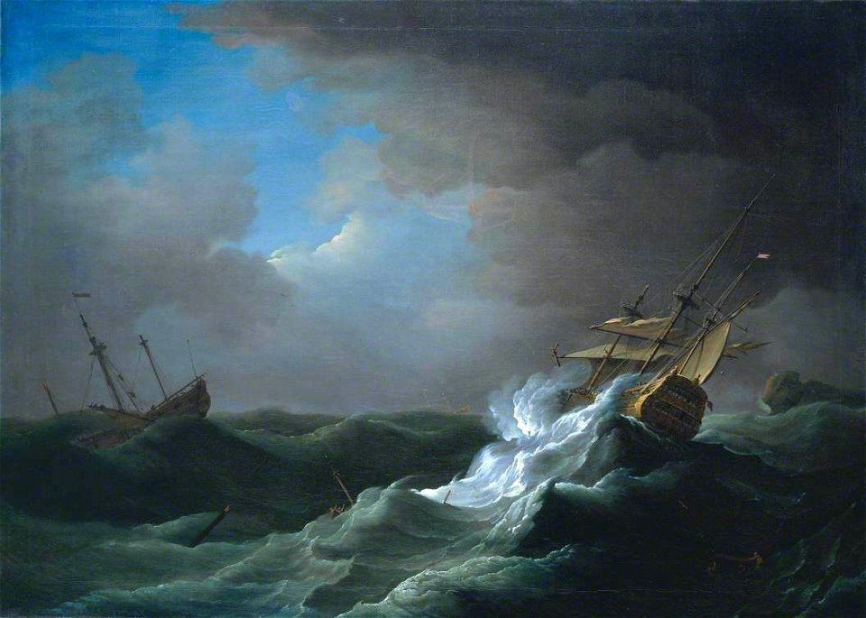 Peter Monamy (1681-1749) - Ships in Distress in a Storm - T00807 - Tate