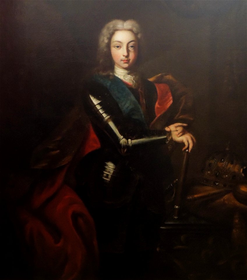 Peter II in armour by anonymous (18 c., Kremlin museum) detail