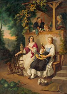 Peter Michal Bohúň - Rodinná idyla (podľa W.Kaulbacha) - O 565 - Slovak National Gallery