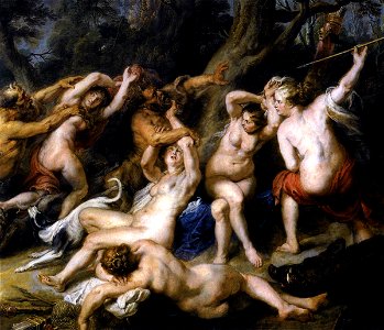 Peter Paul Rubens - Diana and her Nymphs Surprised by the Fauns (detail) - WGA20320. Free illustration for personal and commercial use.