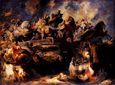 Peter Paul Rubens - Battle of the Amazons - WGA20302. Free illustration for personal and commercial use.