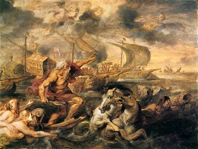 Peter Paul Rubens - The Voyage of the Cardinal Infante Ferdinand of Spain from Barcelona to Genova in April 1633, with Neptune Calming the Tempest