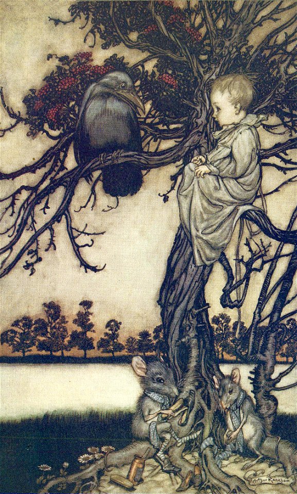 Peter Pan Put his strange case before old Solomon Caw