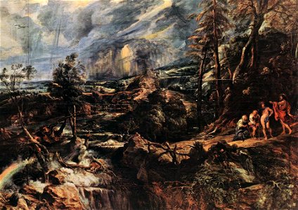 Peter Paul Rubens - Stormy Landscape - WGA20399. Free illustration for personal and commercial use.