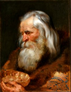 Peter Paul Rubens - Cabeza del mayor de los Reyes Magos. Free illustration for personal and commercial use.
