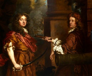Peter Lely (1618-1680) - Sir Frescheville Holles (1641–1672), and Sir Robert Holmes (1622–1692) - BHC2770 - Royal Museums Greenwich